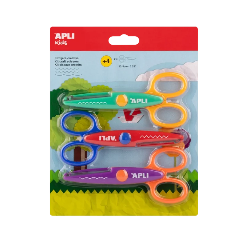 APLI kreatívne nožnice 13,5 cm, okrúhla špička, symetrické