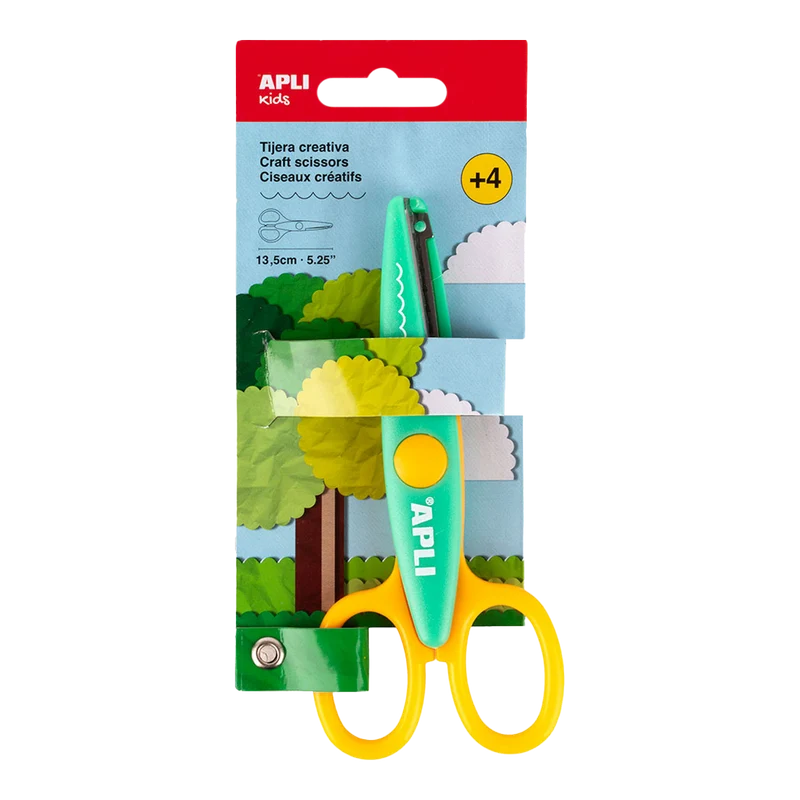 APLI kreatívne nožnice 13,5 cm, okrúhla špička, symetrické