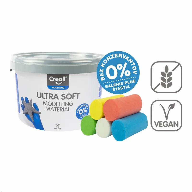 Creall modelovacia hmota Ultra soft, 5 g, téglik, mix farieb