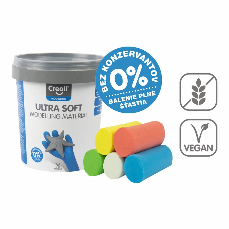 Creall modelovacia hmota Ultra soft, 5 g, téglik, mix farieb