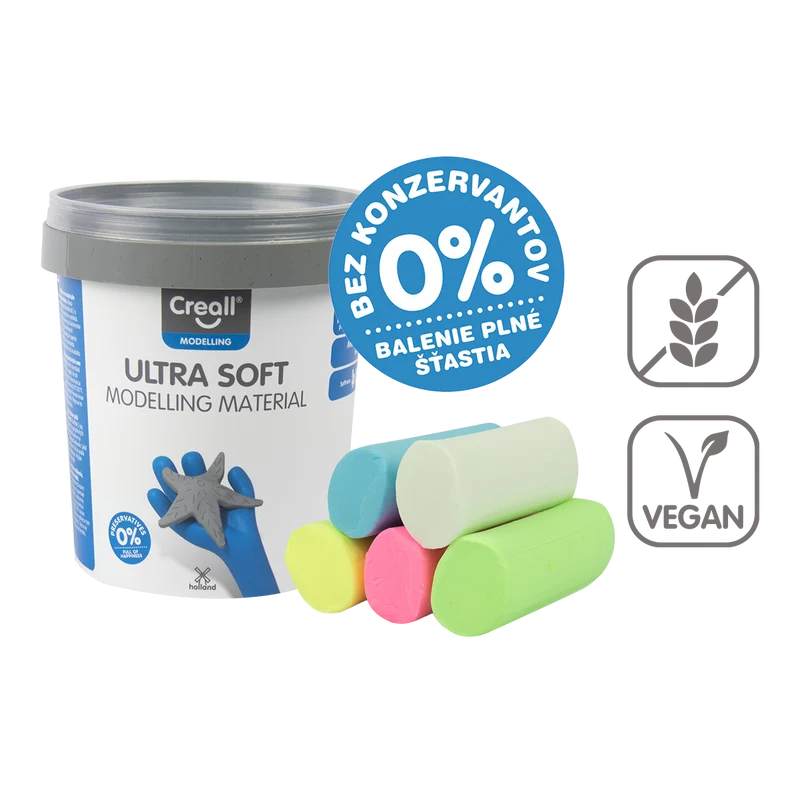 Creall modelovacia hmota Ultra soft, 5 g, téglik, mix farieb