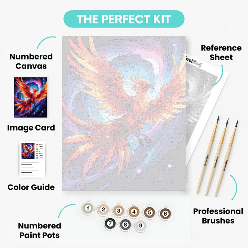 Cosmic Phoenix - Paint by Numbers Kit