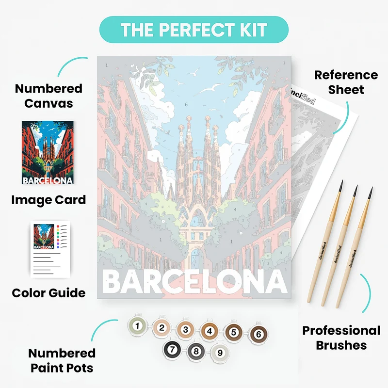 Barcelona - Paint by Numbers Kit