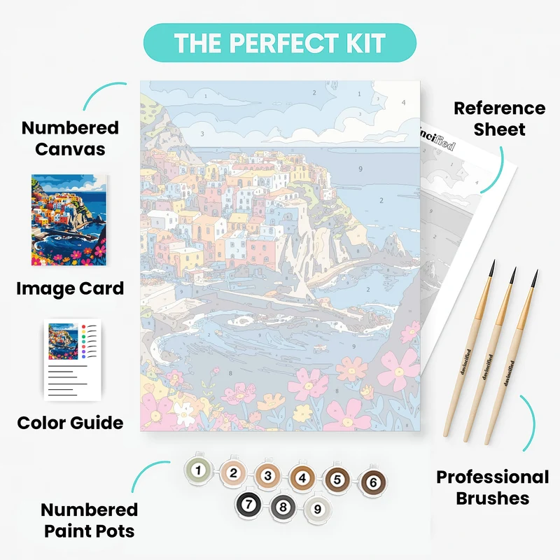 Cinque Terre, Italy - Paint by Numbers Kit