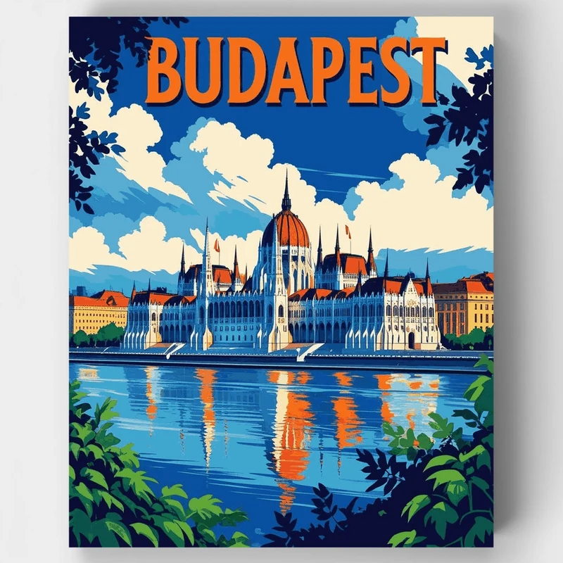 Budapest Parliament - Paint by Numbers Kit