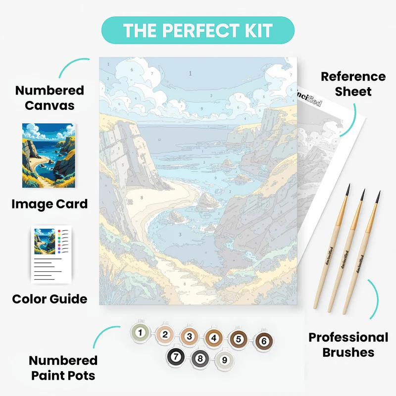 Cornwall Hidden Cove - Paint by Numbers Kit