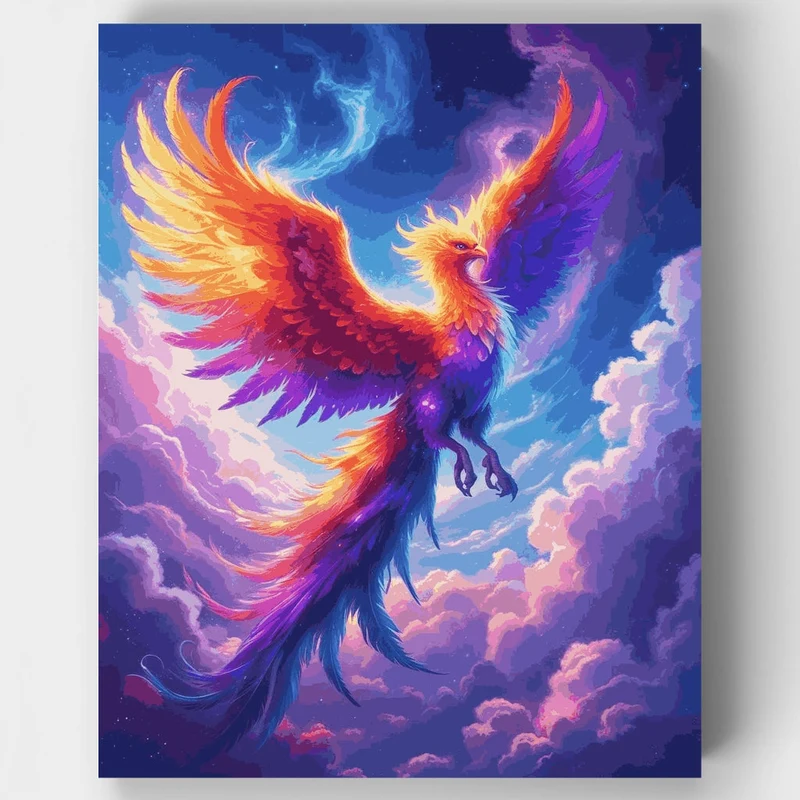 Mystic Phoenix Ascendant - Paint by Numbers Kit