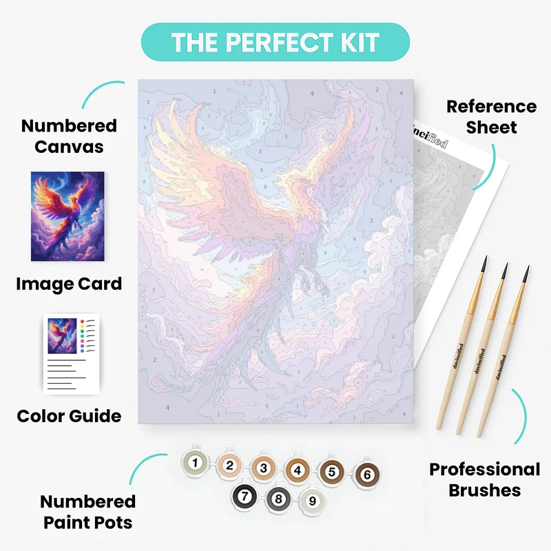 Mystic Phoenix Ascendant - Paint by Numbers Kit