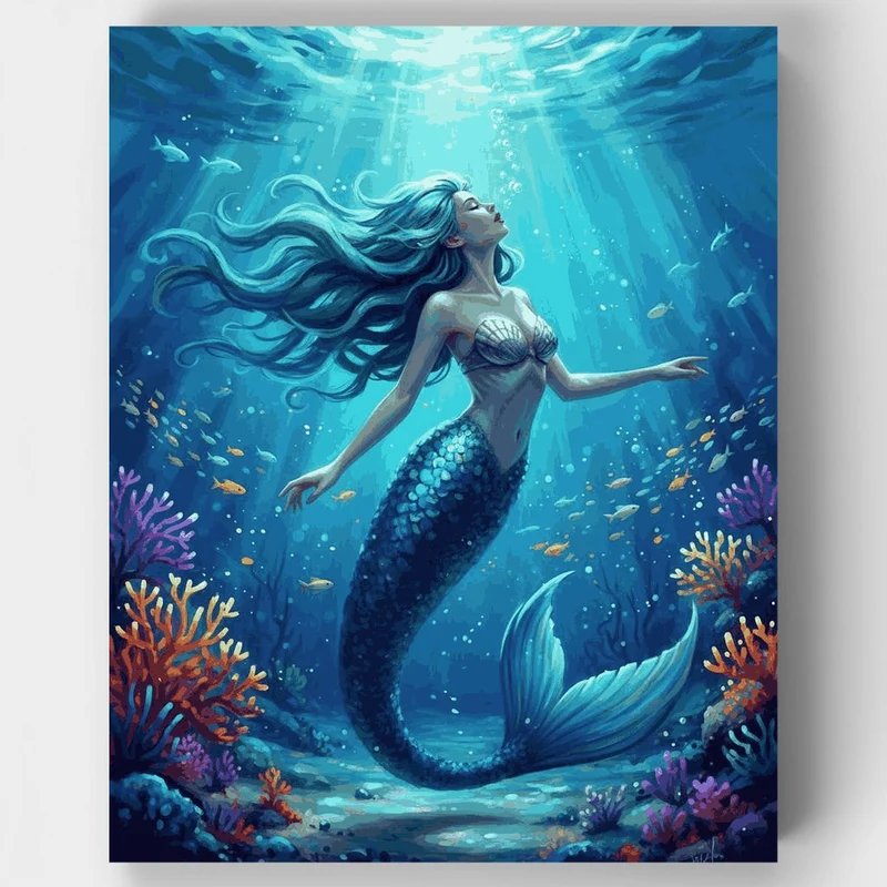 Mermaid's Ascent - Paint by Numbers Kit