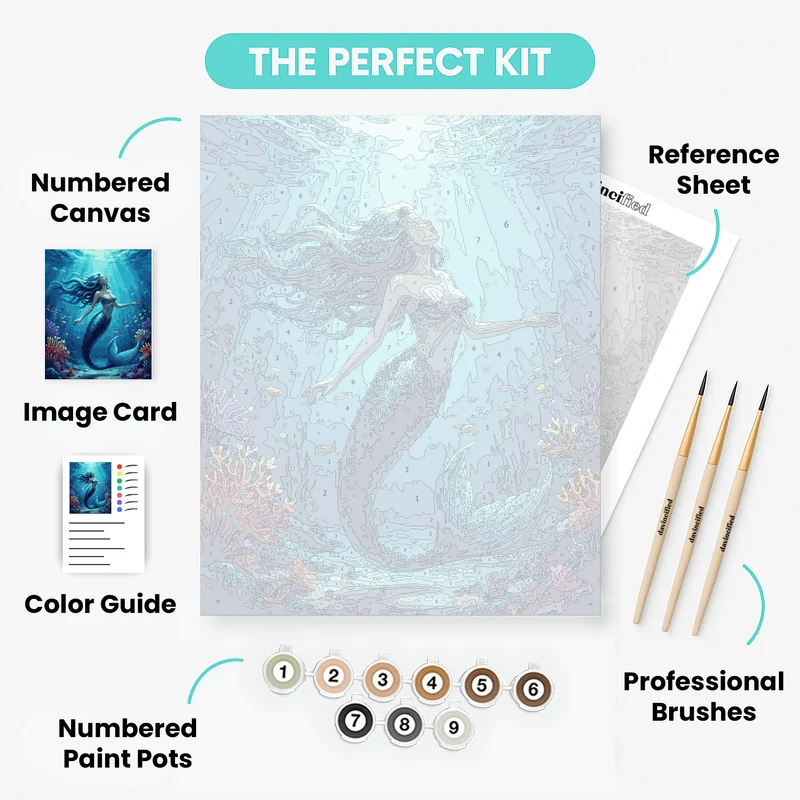 Mermaid's Ascent - Paint by Numbers Kit