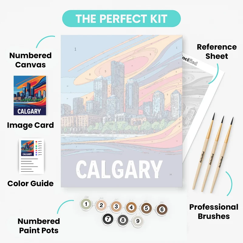 Calgary Skyline - Paint by Numbers Kit