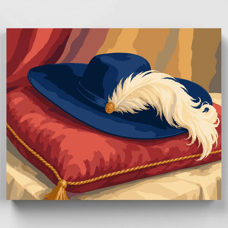 Musketeer's Feathered Hat - Paint by Numbers Kit