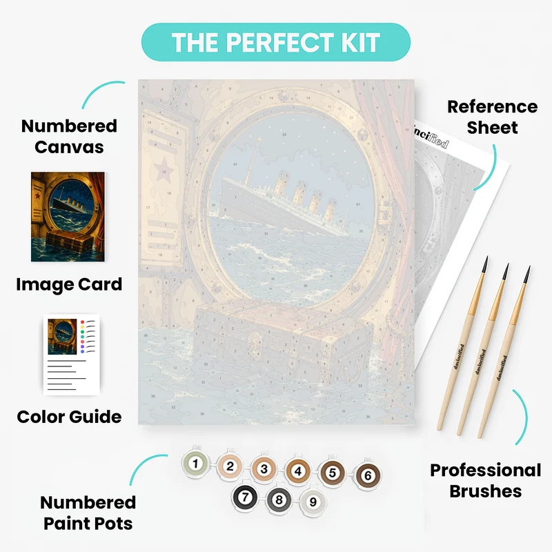Porthole at Night - Paint by Numbers Kit
