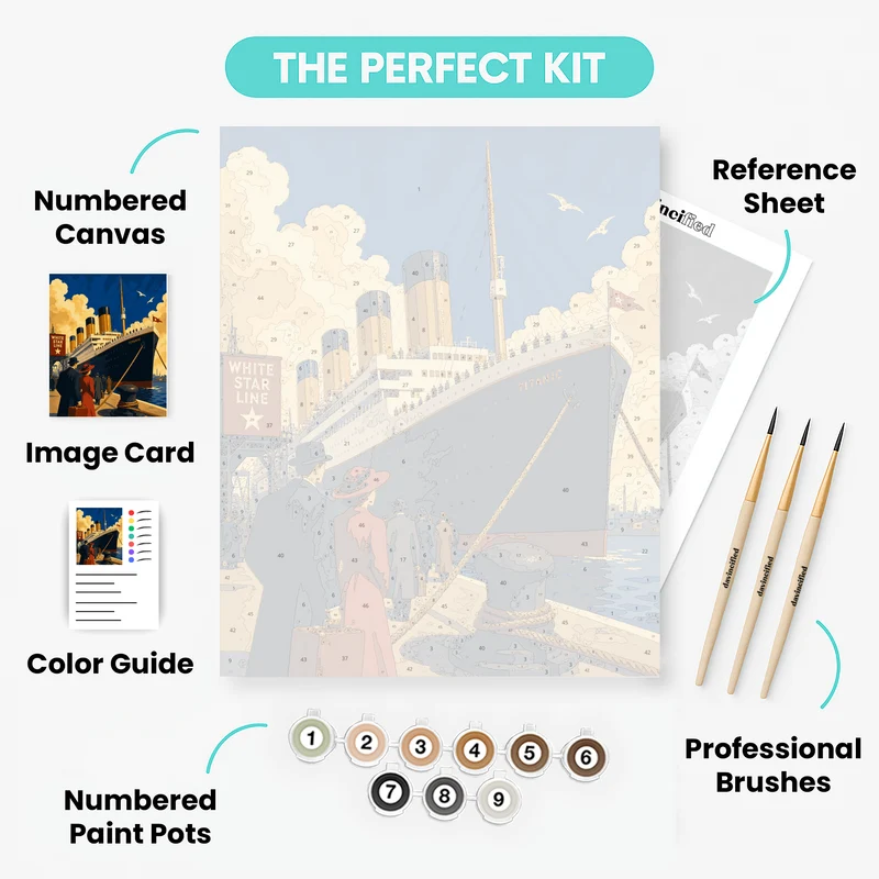 Dockside Departure - Paint by Numbers Kit