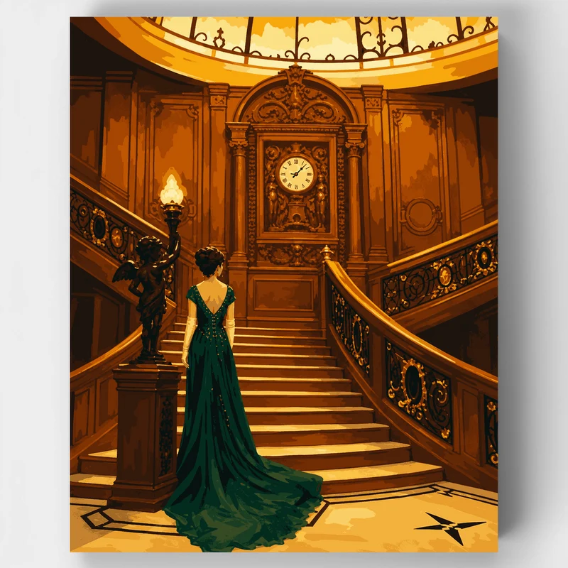 Grand Staircase Lady - Paint by Numbers Kit