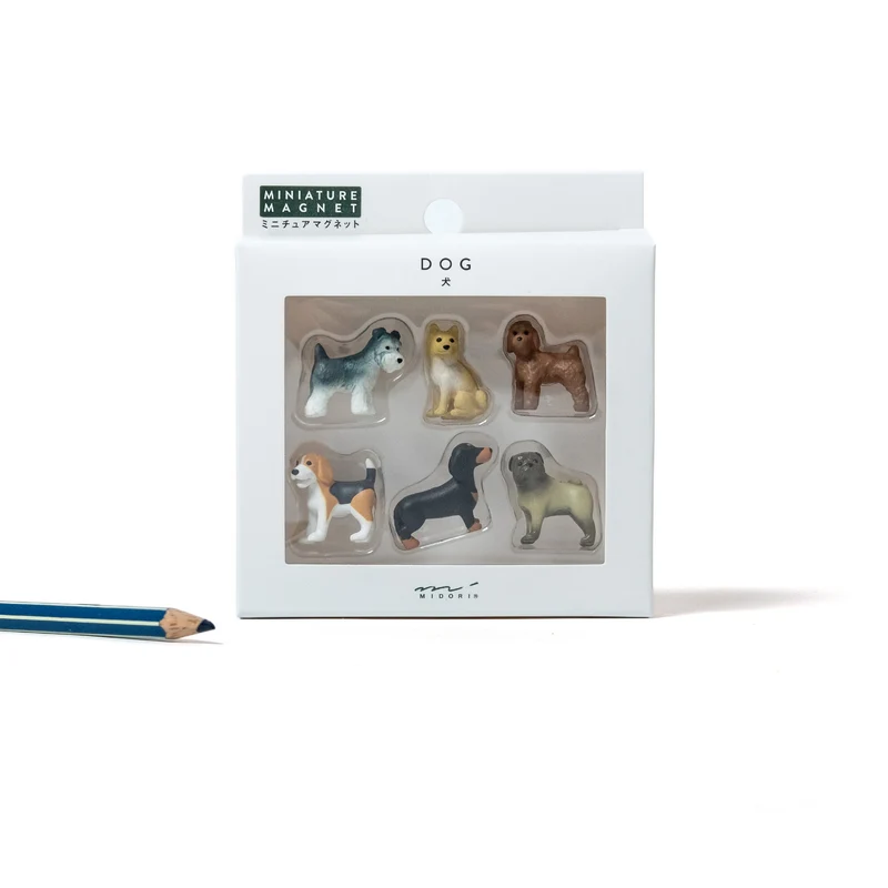 Magnete Midori "Mini Dogs" (6 Stück) | Niedliche Hundemagnete