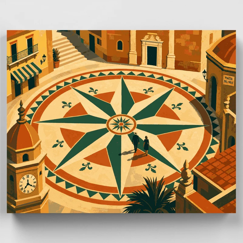 Piazza del Sole - Paint by Numbers Kit