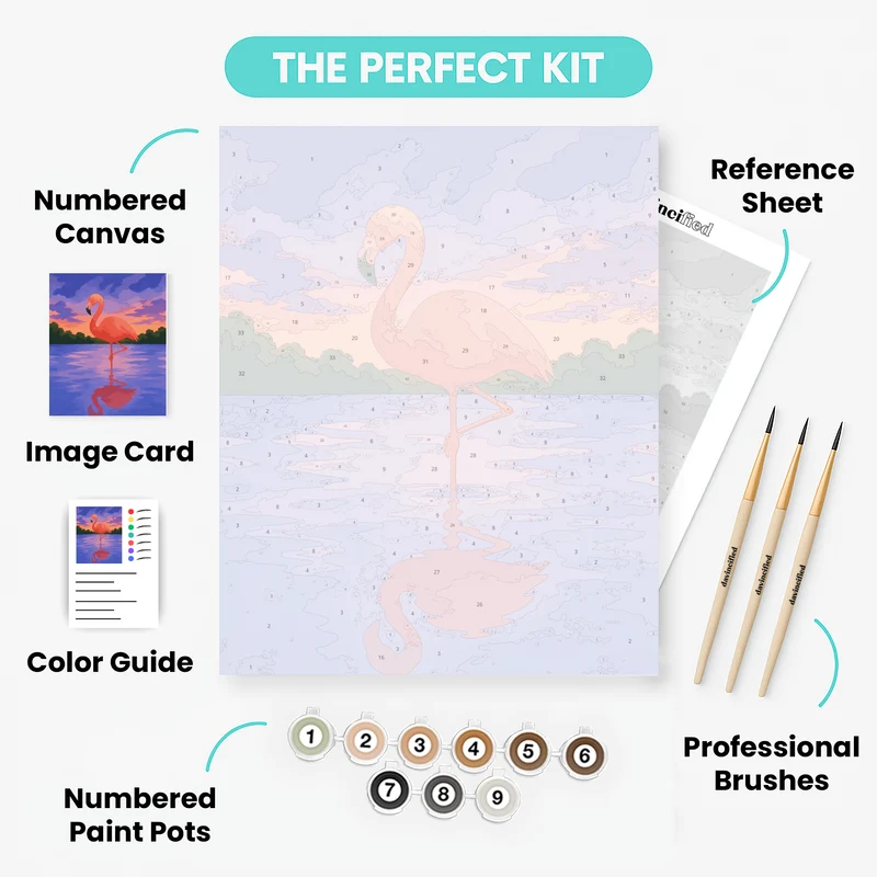 Flamingo at Dusk - Paint by Numbers Kit