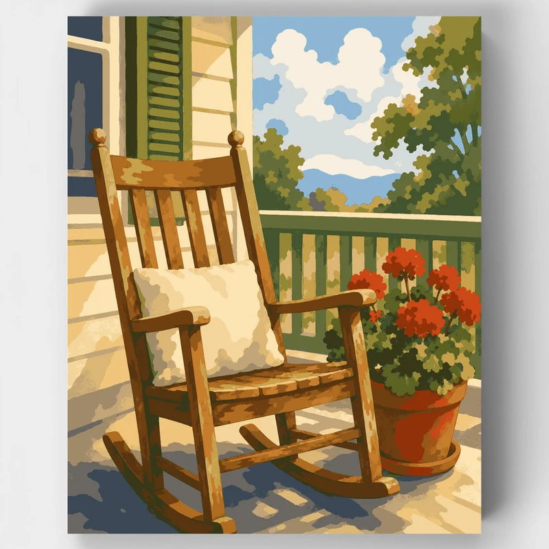 Porch Rocking Chair - Paint by Numbers Kit