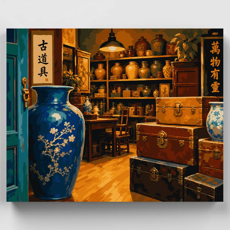Ancient Curio Shop - Paint by Numbers Kit