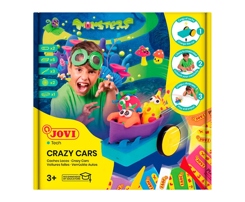 Kreatívna modelovacia sada Jovi Tech Crazy Cars Príšery - 14 ks