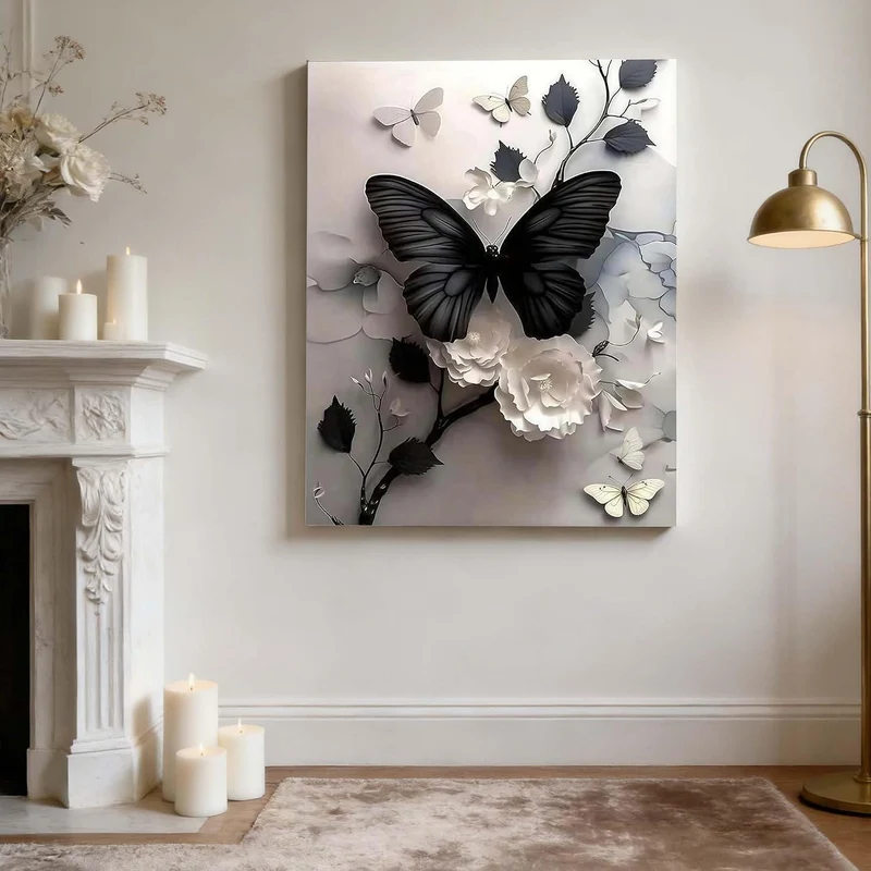 Malen nach Zahlen Schmetterling 40x50cm für Erwachsene & Kinder