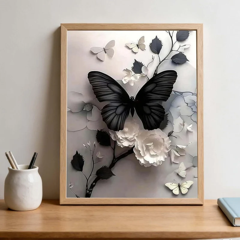 Malen nach Zahlen Schmetterling 40x50cm für Erwachsene & Kinder