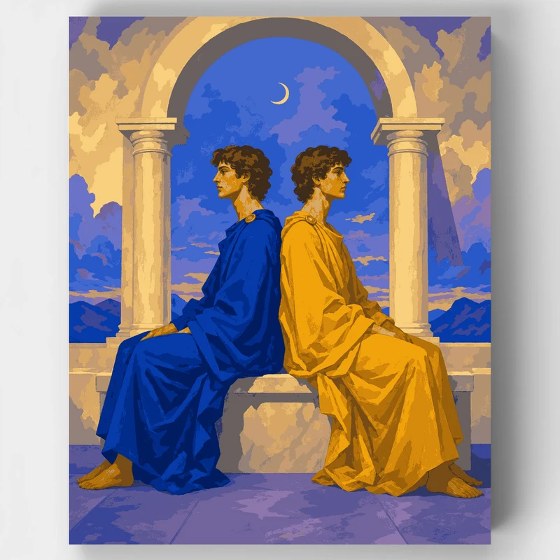 Twin Zodiac Figures - Paint by Numbers Kit