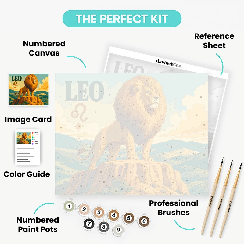 Majestic Leo Lion - Paint by Numbers Kit