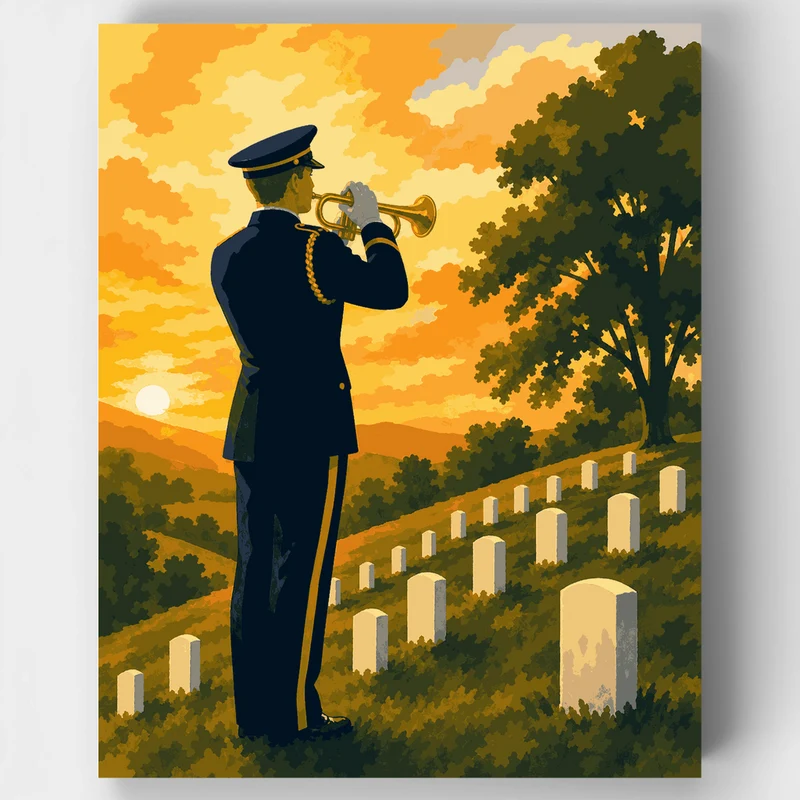 Bugler at Sunset - Paint by Numbers Kit