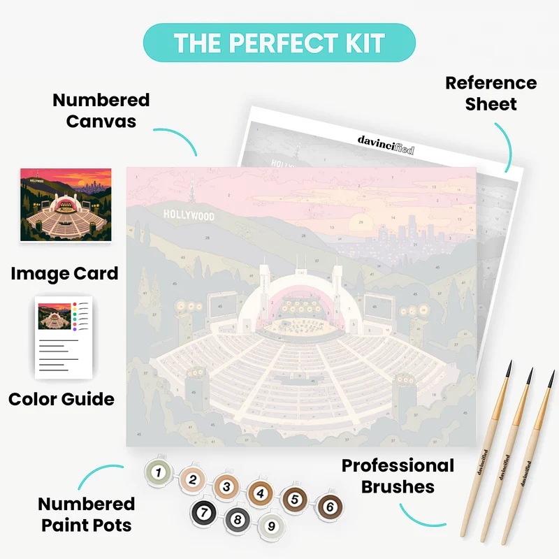 Hollywood Bowl Sunset - Paint by Numbers Kit