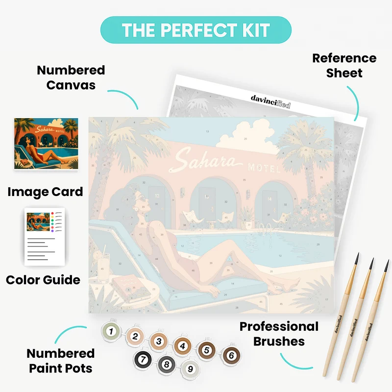 Poolside at Sahara - Paint by Numbers Kit