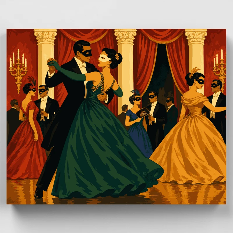 Masked Ballroom Dance - Paint by Numbers Kit