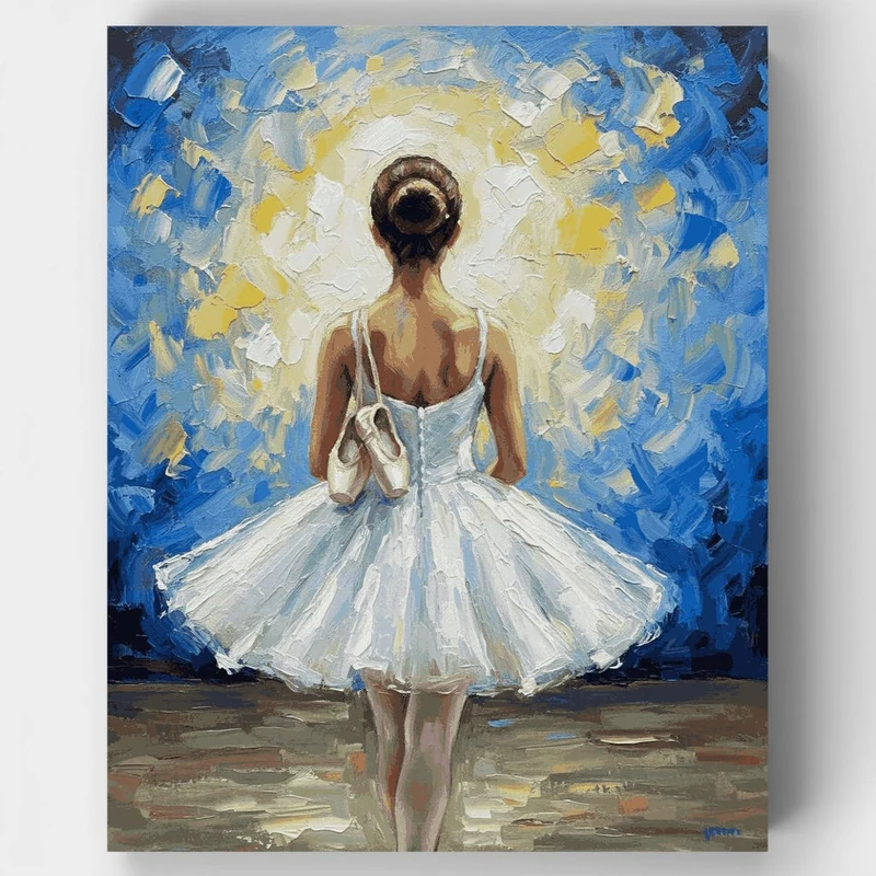 Ballerina in White - Paint by Numbers Kit