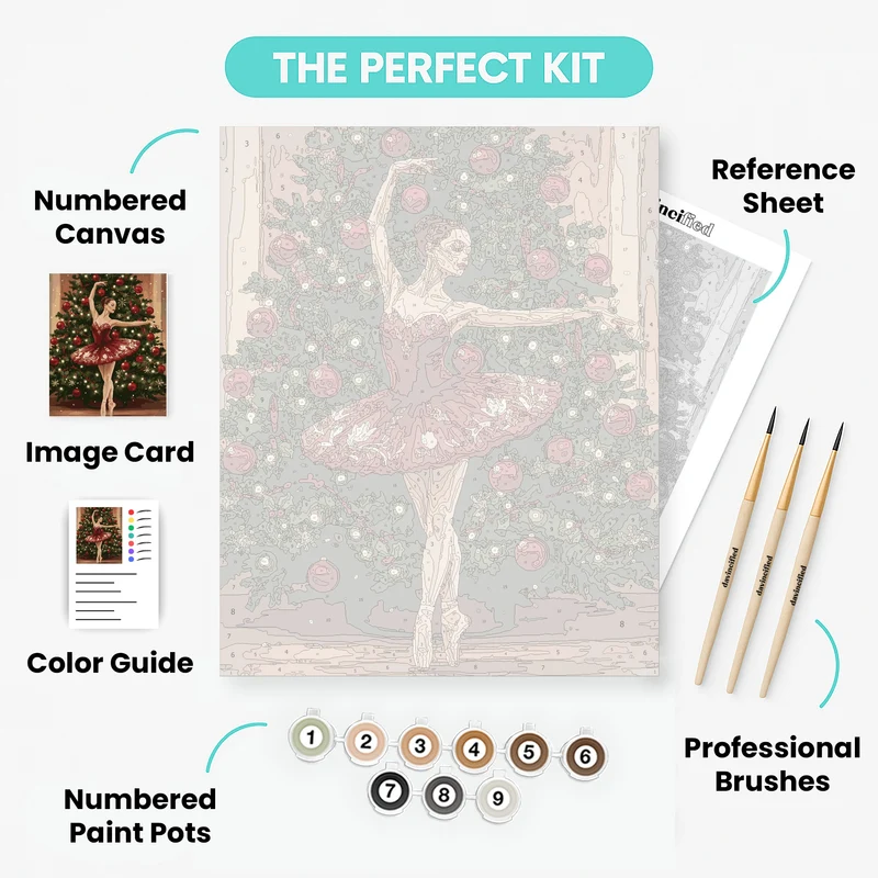 Christmas Ballet Dancer - Paint by Numbers Kit