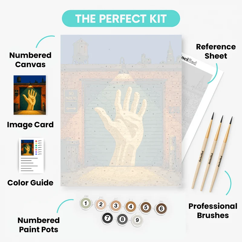 Raised Hand Mural - Paint by Numbers Kit