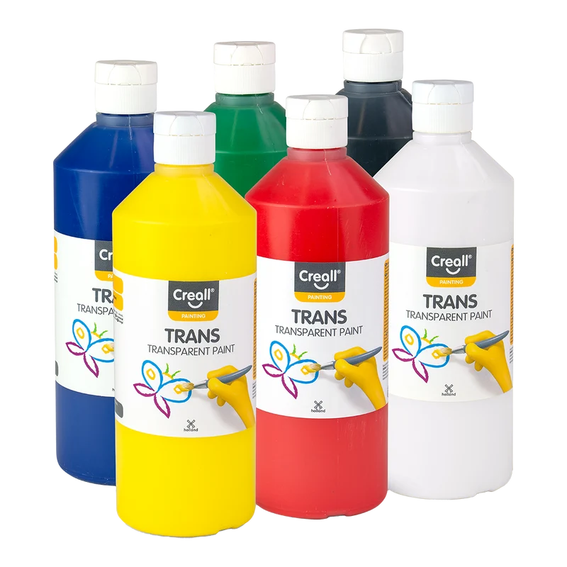 Creall súprava transparentných farieb Trans, 6 × 500 ml