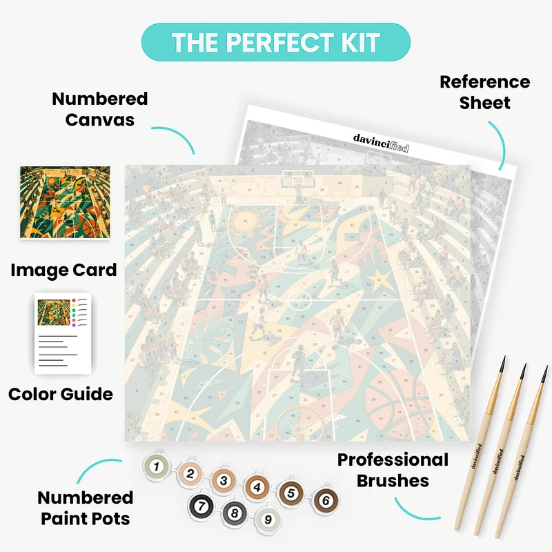 Urban Court Mural - Paint by Numbers Kit