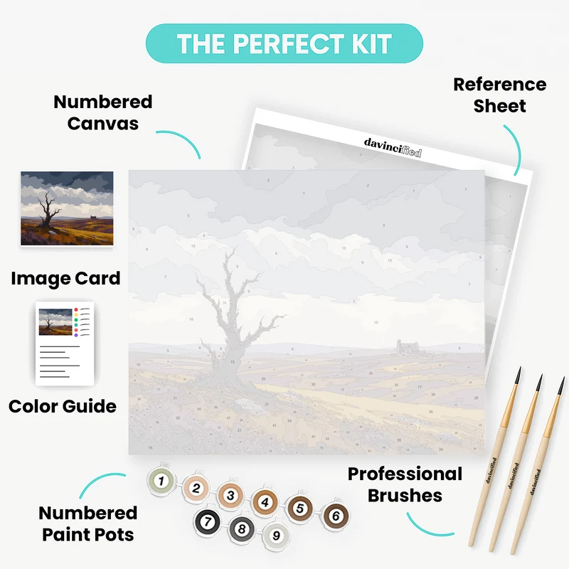 Lonely Moor Tree - Paint by Numbers Kit