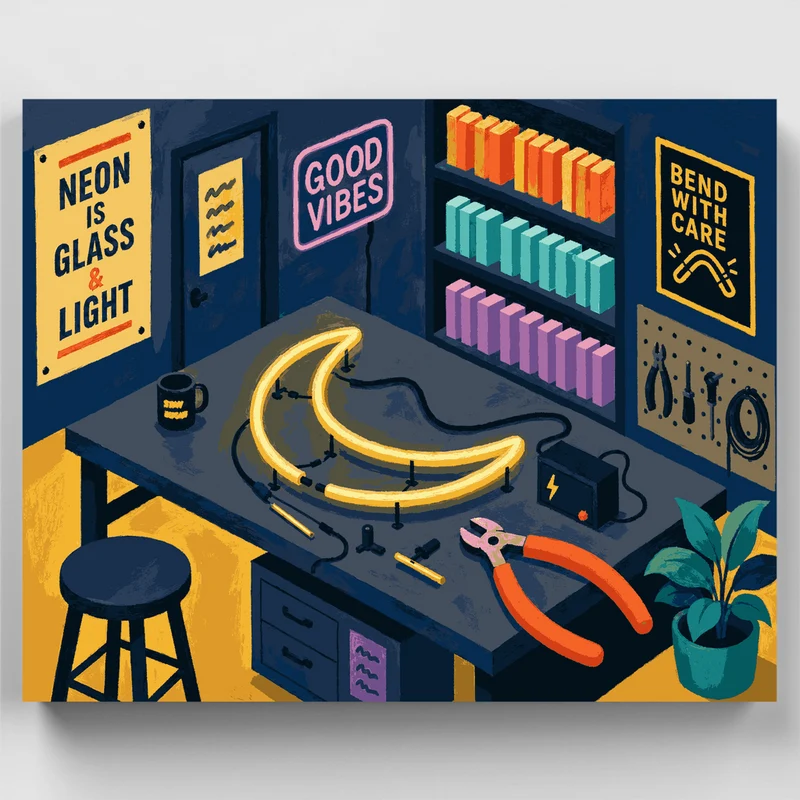 Neon Moon Workshop - Paint by Numbers Kit