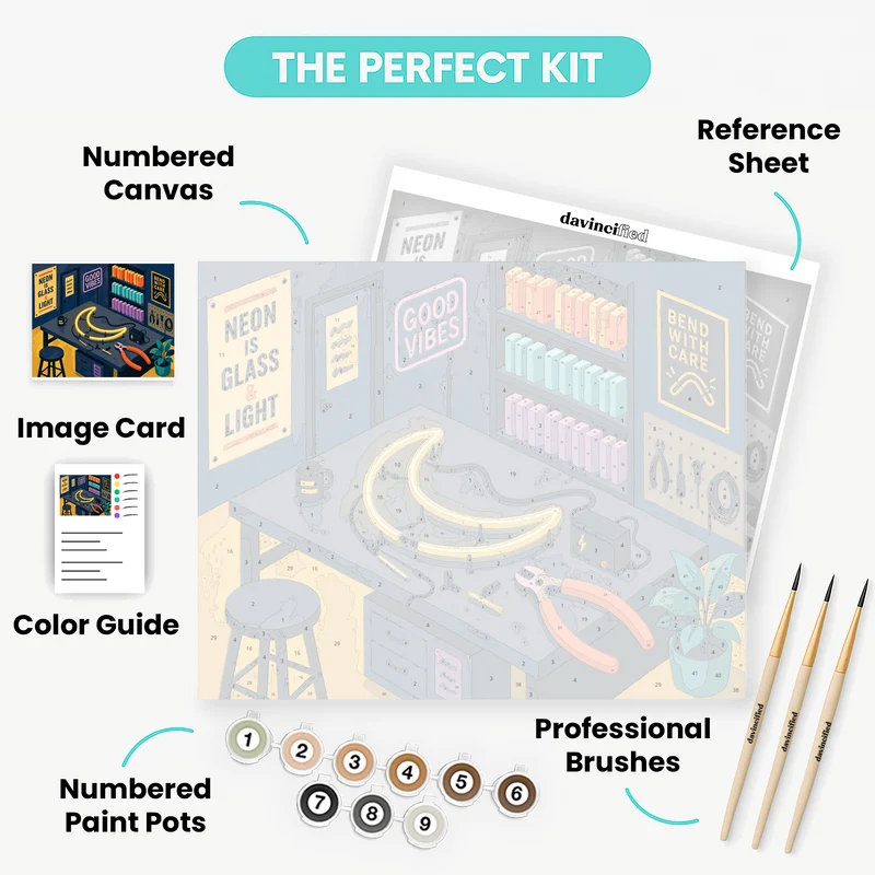 Neon Moon Workshop - Paint by Numbers Kit