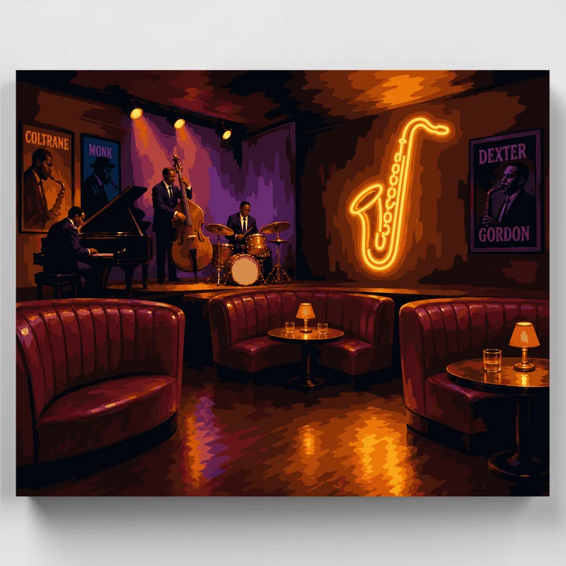 Jazz Club Neon - Paint by Numbers Kit