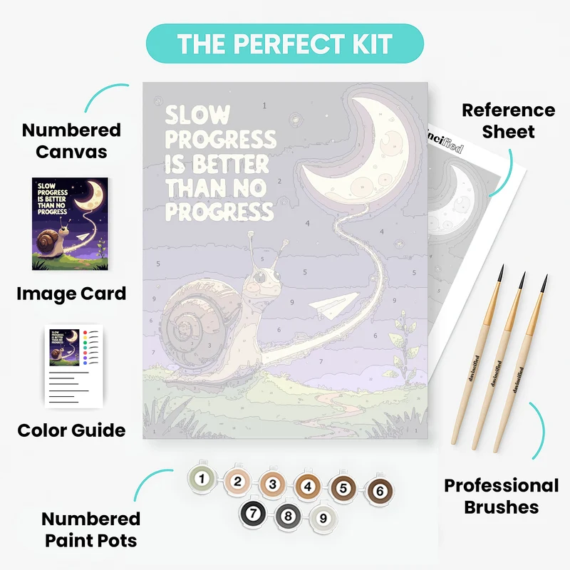 Slow Progress Is Better Than No Progress - Paint by Numbers Kit