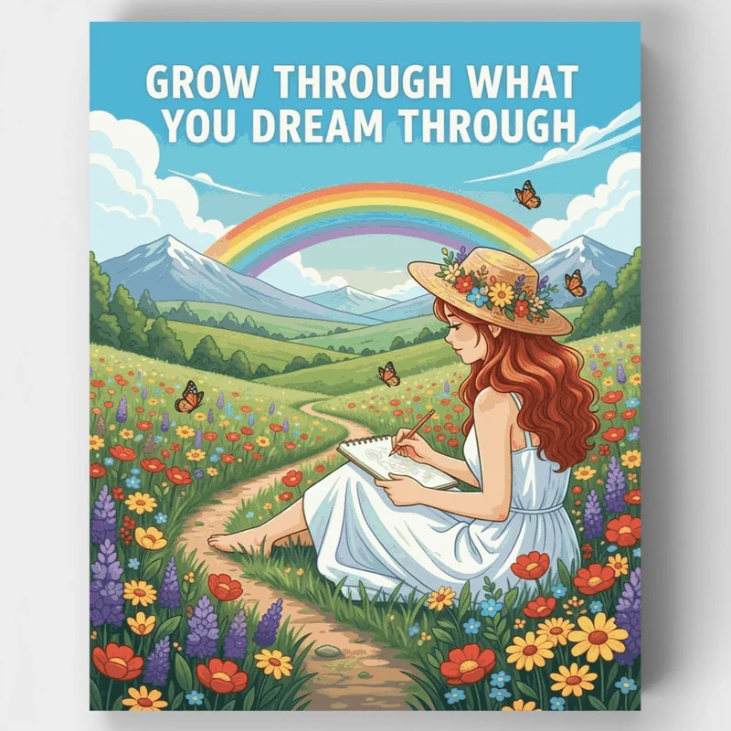 Grow Through What You Dream Through - Paint by Numbers Kit