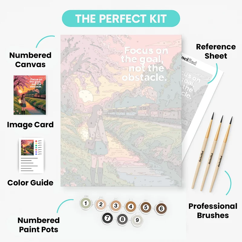 Focus on the Goal Not the Obstacle - Paint by Numbers Kit