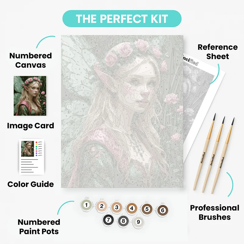 Rose Garden Fairy - Paint by Numbers Kit