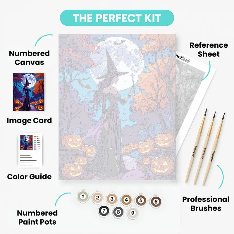 Witch in the Moonlight - Paint by Numbers Kit