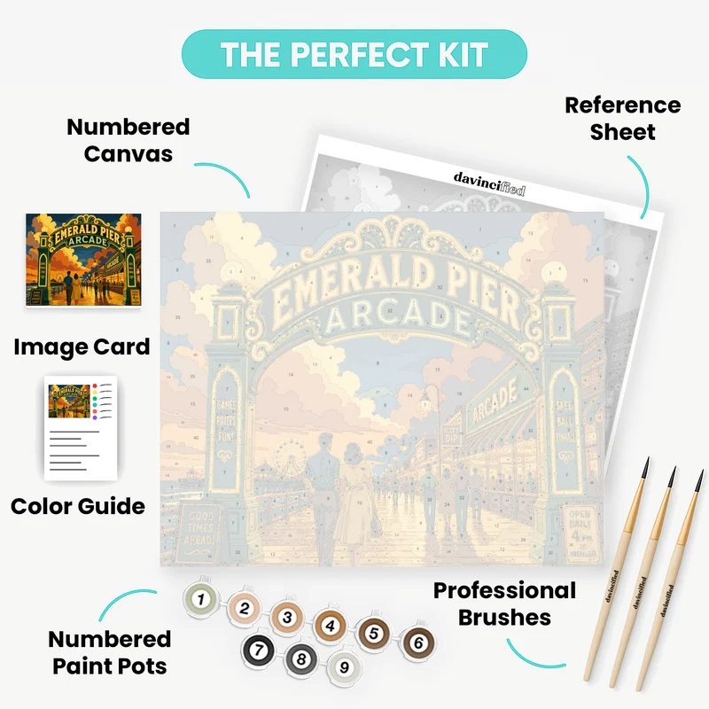 Boardwalk Arcade Glow - Paint by Numbers Kit