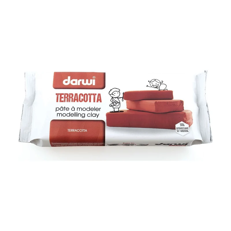 Samotvrdnúca modelovacia hmota DARWI 500 g – terakota
