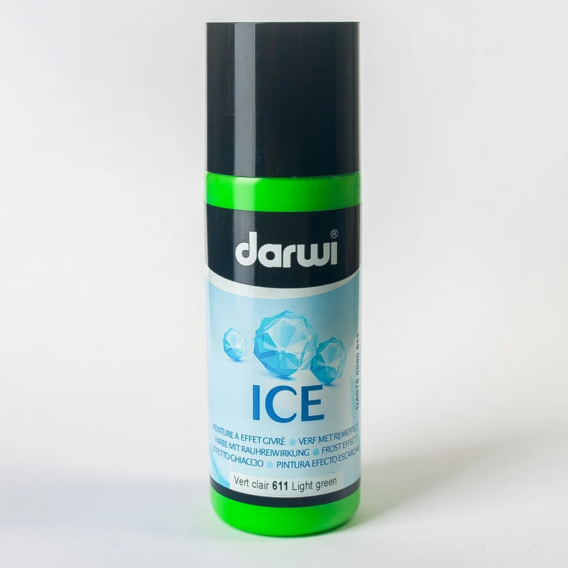 Farba s ľadovým efektom DARWI Ice 80 ml, svetlozelená